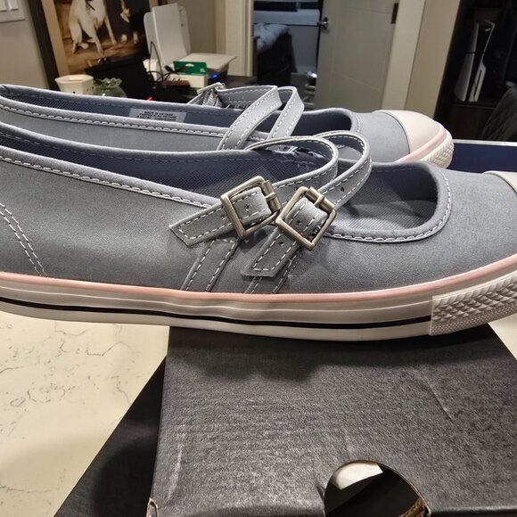 Woman's Shoes Converse Chuck Taylor All Star Dainty Mary Jane Ballet Blue Sz 9.5 - Picture 5 of 14